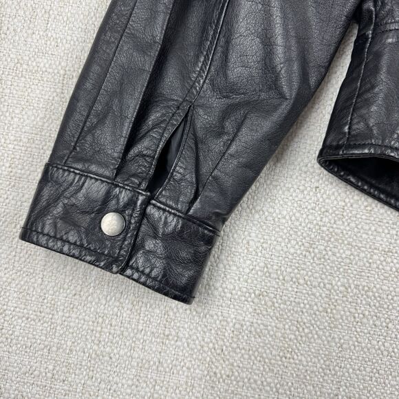 Vintage Wilson Leather Jacket Womens Large Black Thinsulate Removable Liner - Picture 8 of 16